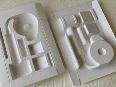 China Narrow Groove Custom Sustainable Packaging Living Hinge Molded Fiber Trays 1.0mm for sale
