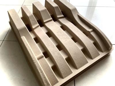 China Trimmed Dry Press Molded Pulp 121mm Depth Oversized Smooth Pulp Tray for sale