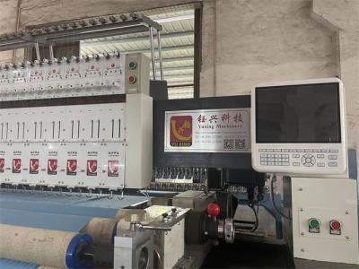 China Máquina de bordado de colchas eficiente con hilos múltiples y sistema automático de bobinas en venta