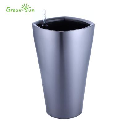 China Morden Simple Hot Sale Self Planter GreenSun Pot Under Irrigation System Garden Watering Decoration for sale