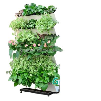 China New Design Simply 2021 Flower Pot Indoor Outdoor Plastic Vertical Garden Freestanding High Flower Pot for sale