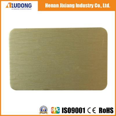 China CE 1250mm*3050mm Mirror Finish Ingot Gold ACM Sign Panels for sale