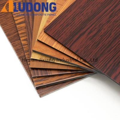 China Outdoor Building 1570mm Wood Grain Aluminum Composite Panel for sale