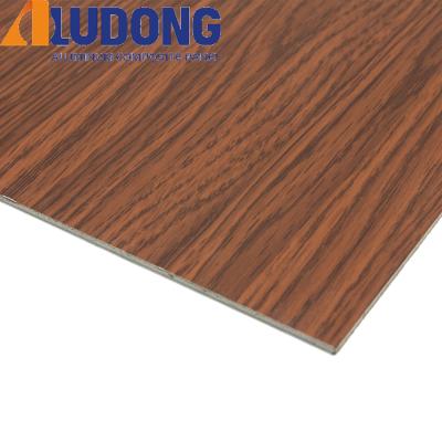 China Aluminio irrompible de Acm del color de madera para la decoración exterior en venta