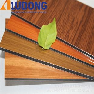 China Unbreakable 4mm Wooden Aluminum Composite Panel PVDF Coating for sale