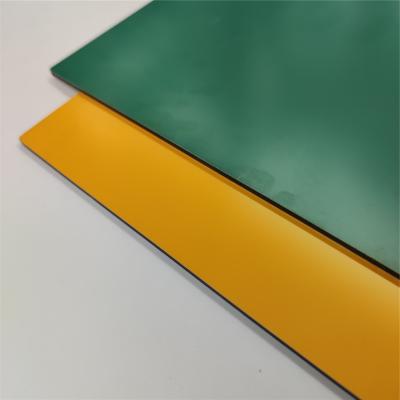 China Yellow 1220mm Width Brushed Aluminum Composite Panel For Construction for sale