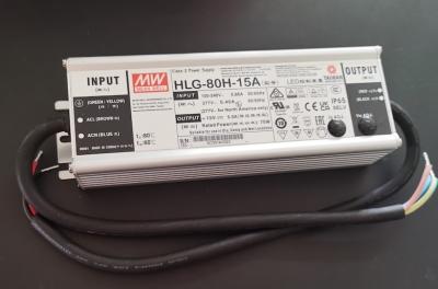 China HLG-80H-15A 15v 5A 80W Dimmable LED Light Driver , Constant Current LED Power Supply for sale