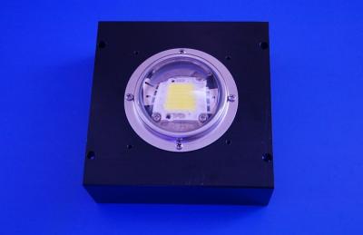 China 100w Led Light 78mm Led Glass Lens , 60 degree Led Lens with Square Heat Sink for sale