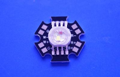 China Chip-hohe Leistung RGBW 4X3W Epistar LED führte Diode mit schwarzem Stern PWB zu verkaufen