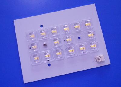 China 16 LED Street Light Module PCB Board White Solder Mask With 8 LED Lens Typeii-M for sale