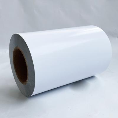 China Adhesive Tire Glue Label Material TG1734 Aluminum Coated Art Paper with 80G White Glassine Liner for sale