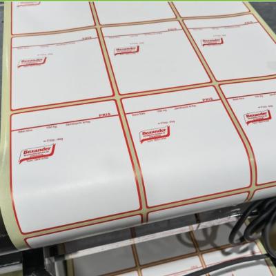 China Customized Preprinted Adhesive Thermal Paper Label printed adhesive label for sale