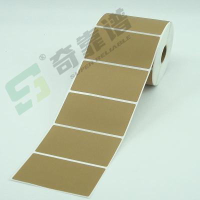 Chine light brown Kraft Paper Facepaper Adhesiev Label Sticker Blank Label in Roll à vendre