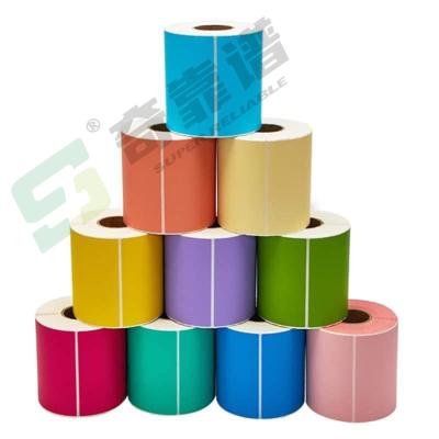 China Colorfull Adhesive Label Adhesive Sticker Blank Sticker adhesiev Label in Roll à venda
