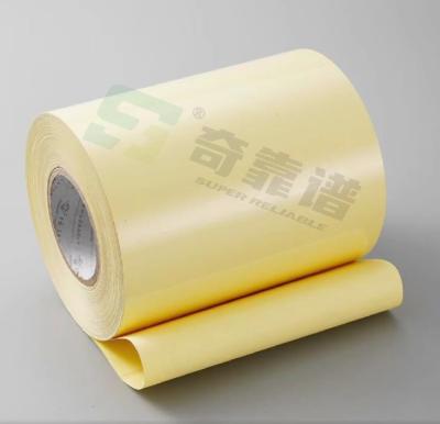 China Adhesive PVC Film Clear PVC Film Adhesive with PE Coated Kraft Liner in Roll à venda