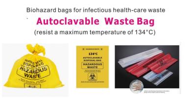 China 134 ℃ Autoclavable Waste Bags for sale