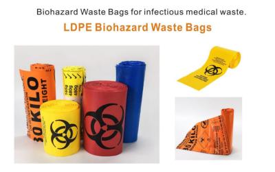 China LDPE Biohazard waste bags for sale