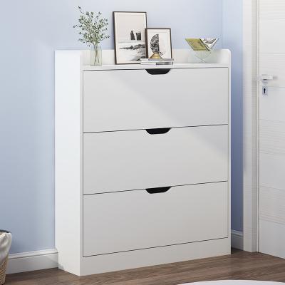 China Eco Friendly White W24cm Modern Entryway Shoe Cabinet For Livingroom for sale