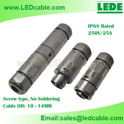 China 25A IP68 Waterproof Connector, UL Listed for sale