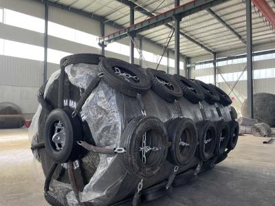 China Ship Collision Protection Foam Fenders With Tire Nets Installed On The Dock Hull for sale