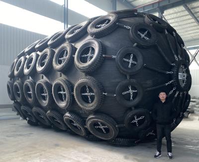China STS Customized Pneumatic Marine Fender Long Lifespan With Chain Tyres Net for sale