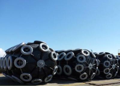 China EVA Foam Filled Fenders With Chain And Net For Oceam Platform With Chain And Tyre Net for sale