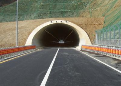 China Red Color Safety Roller Safety Barrier , Tunnel Entrance Roller Road Barrier for sale