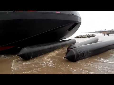Ship launching marine rubber airbags