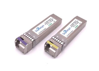 China Bidi 80km 10g Sfp+ Optical Transceiver Tx 1490nm With Simplex Lc Upc Connector for sale
