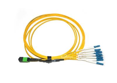 China Yellow Breakout Mpo Mtp-Sc Fiber Optic Patch Cord 8 Cores Telcordia Standard for sale