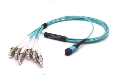 China Female / Male Mpo Mtp Patch Cord Breakout Mpo-Lc 2.0mm Fanout Trunk Cable 8 Cores Om3 for sale