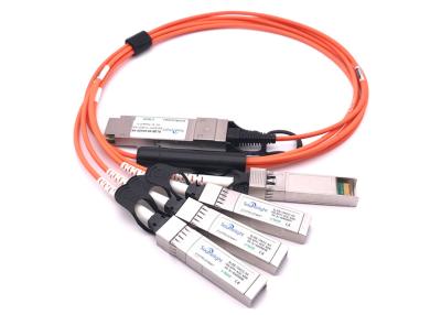 China 25.78 Gbps/CH 100G QSFP28 DAC To 4x 25g Sfp28 Qsfp28 Breakout Cable FCC Certification for sale