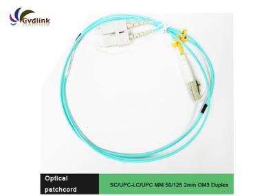 China 50/125um SC/UPC-LC/UPC MM Duplex Fiber Patch Cord for sale