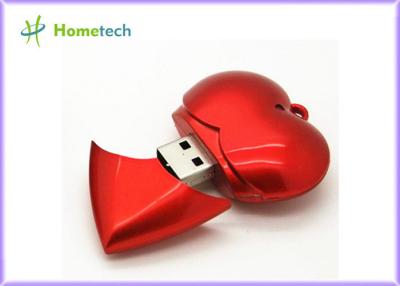China Plastic Red Heart USB Flash Memory USB Device Full Capacity 1GB / 2GB / 4GB for sale