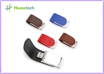 China Bulk Promotional Leather USB Flash Disk Drive 4GB 8GB 62mm*27*12mm for sale