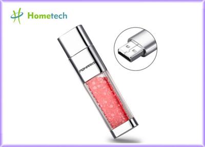 China Regalo promocional de la decoración de la pantalla de memorias USB rojas cristalinas transparentes de la novedad en venta