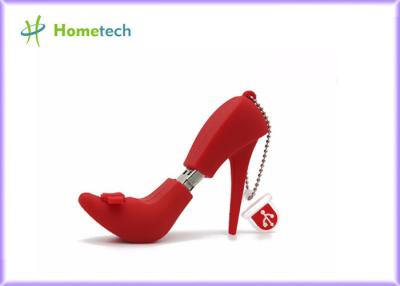 China 2.0 High heeled shoes personalised small USB Flash Memory Disk , Fashion 2D 3D shoes Customize PVC 16GB Cartoon USB KEY for sale