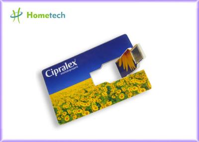 China Gift Credit Card USB Storage Device / 512MB Large Capacity Thumb Drive full Color Logo Printing for sale