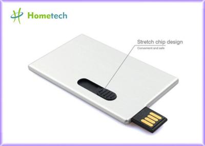 China Regalos promocionales de aluminio de la aleación de visita de memoria USB ultra fina de la tarjeta en venta