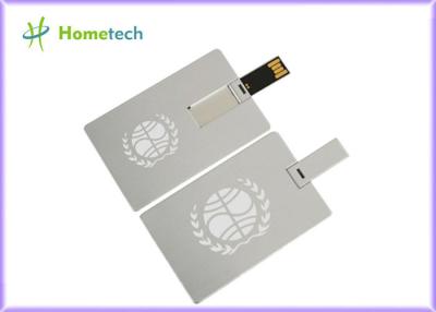 China Dispositivo de almacenamiento impermeable de la tarjeta de crédito del Super Slim USB, memorias USB del metal USB en venta
