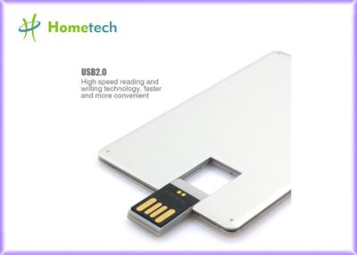 China Micro Customized metal Credit Card Usb Flash Drive 2GB / 4GB / 8GB / 16GB for sale