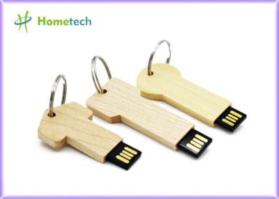 China keychain High Speed Usb Flash Drive , Personalised wooden usb sticks gift for sale