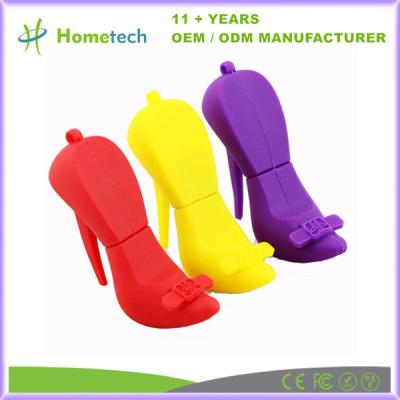 China 64MB 128GB Customized USB Flash Drive PVC Rubber High Heeled Shoe Shape Personalized USB PEN for sale