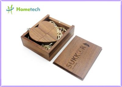 China Custom Heart-shaped Wooden USB Flash Drive 64gb 32gb / usb stick Flash drive for sale