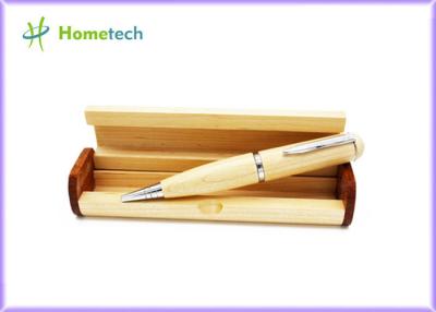 China Maple Wood Pen USB Flash Drive Recorder , Laser Pointer Ball Pen Bulk USB Memory Drive for sale