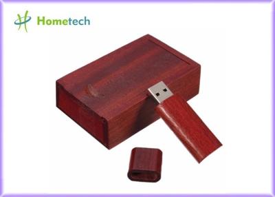 China Rectagnel Style USB Flash Drive Recorder Coulor Print With Walnut Wood Box for sale