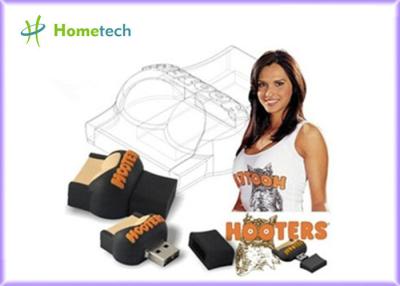 China 4GB Customized USB Flash Drive / HOOTERS in Bogota Custom Flash Drives for company promotional gift for sale