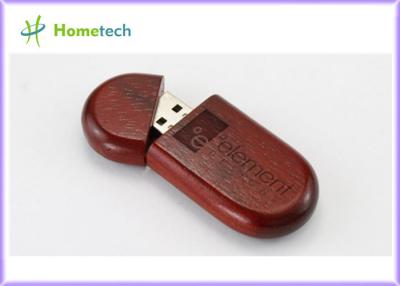 China Oval Wooden Shell USB Flash Drive for sale