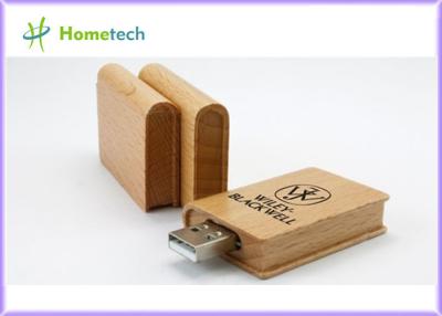 China Security 4GB , 8GB , 32GB Book Wooden USB Flash Drives with High Data Transfer for sale