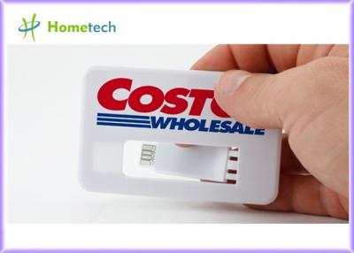 China White Business Card USB Memory Disk full Color Logo , Real Storage 4GB Credit Card USB 2.0 for sale